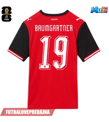 Lacne Muži Futbalové dres Rakúsko Christoph Baumgartner #19 MS 2026 Krátky Rukáv - Domáci